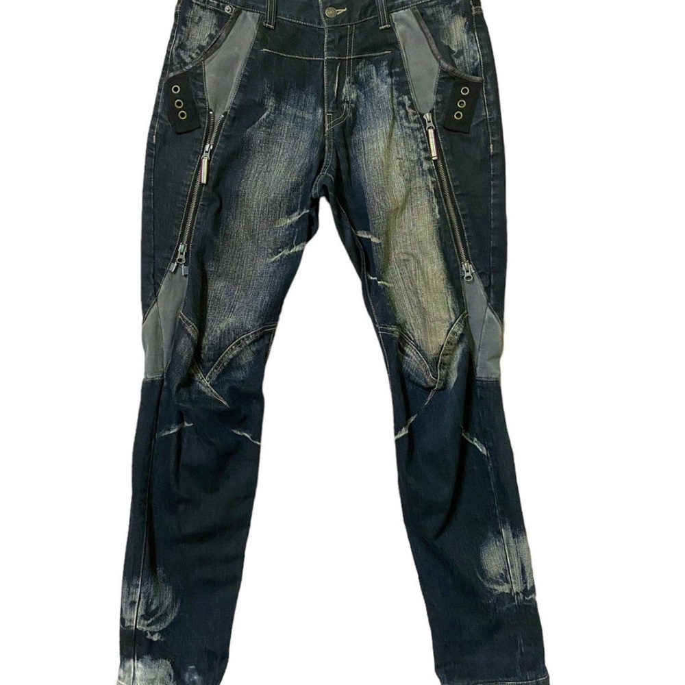 Men's Distressed Black Jeans